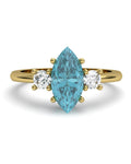 ANILLO GAIA DE ORO Y TOPACIO CON  MARQUISE 10X5MM - CRESBER