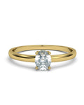 ANILLO OSIRIS DE ORO Y TOPACIO BLANCO OVAL DE 5X4MM - CRESBER