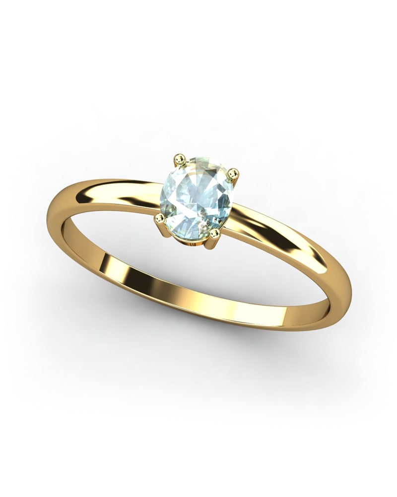 ANILLO OSIRIS DE ORO Y  OVAL DE 5X4MM - CRESBER