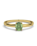 ANILLO OSIRIS DE ORO Y PERIDOTO OVAL DE 5X4MM - CRESBER