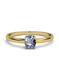 ANILLO OSIRIS DE ORO Y TOPACIO LONDON OVAL DE 5X4MM - CRESBER