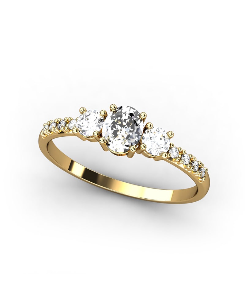 ANILLO OSIRIS DE ORO Y TOPACIOS BLANCOS CON 2 GARRAS DE 3MM Y CENTRO EN TOPACIO BLANCO DE 5X4MM - CRESBER
