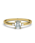 ANILLO OSIRIS DE ORO Y DIAMANTES 0,02CT Y TOPACIO BLANCO 5X4MM - CRESBER