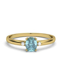 ANILLO OSIRIS DE ORO Y DIAMANTES 0,02CT Y  5X4MM - CRESBER