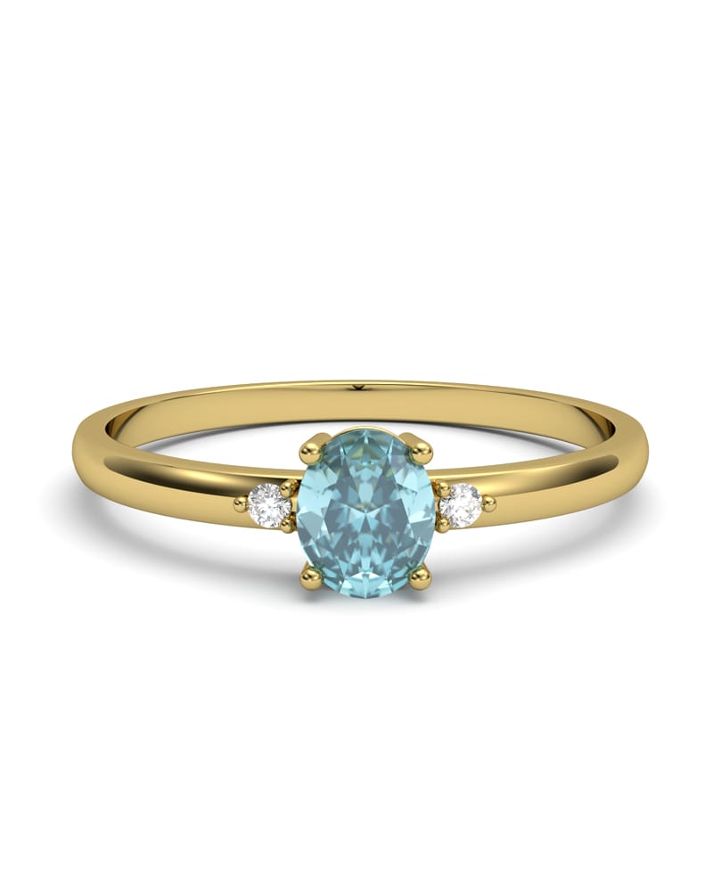 ANILLO OSIRIS DE ORO Y DIAMANTES 0,02CT Y  5X4MM - CRESBER