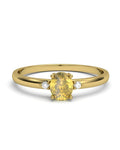 ANILLO OSIRIS DE ORO Y DIAMANTES 0,02CT Y CITRINO 5X4MM - CRESBER