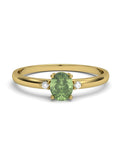 ANILLO OSIRIS DE ORO Y DIAMANTES 0,02CT Y PERDIDOTO 5X4MM - CRESBER