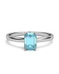 ANILLO ORO TOPACIO SKY OCTOGONAL 6X4 - CRESBER