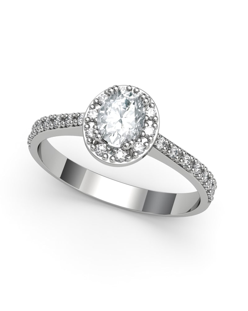 ANILLO ORO BTES 0,45 CT - CRESBER