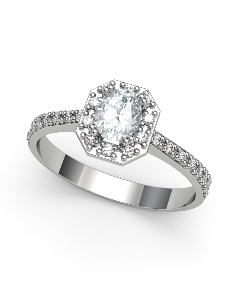ANILLO ORO BTES 0,45 CT - CRESBER