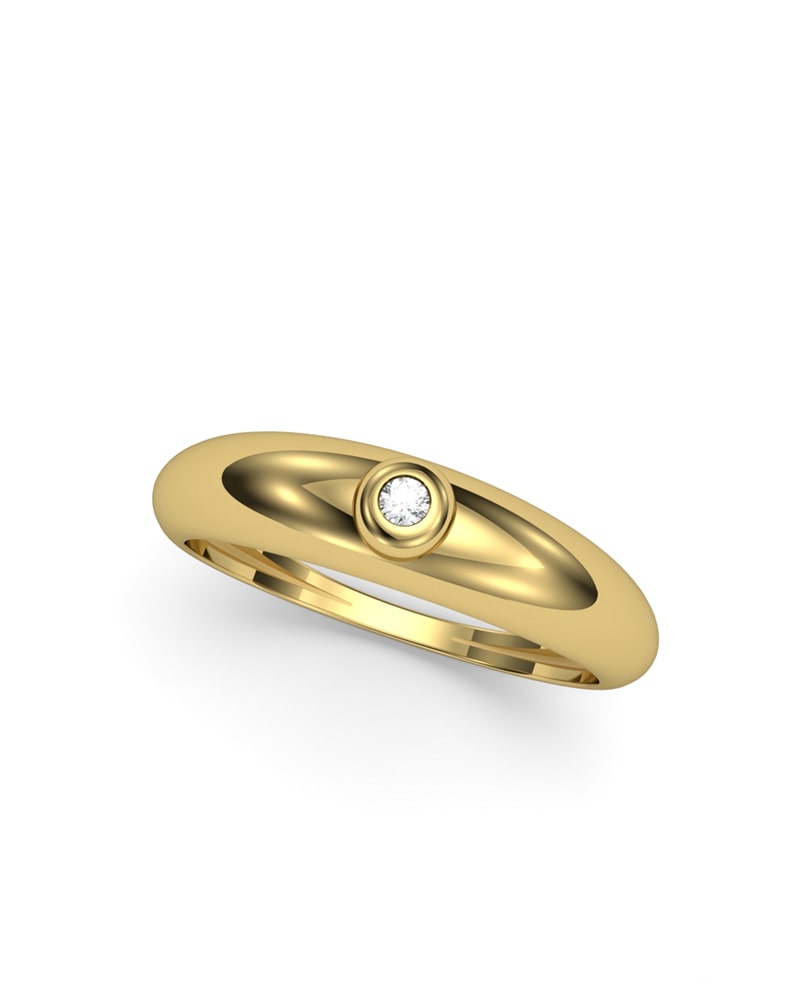 ANILLO ORO DIAMANTE 0,02 CT - CRESBER