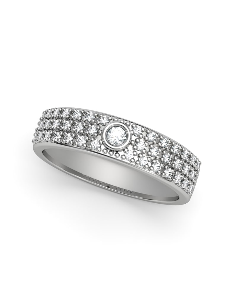 ANILLO ORO PAVE DIAMANTE 0,30 CT - CRESBER