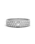 ANILLO ORO PAVE DIAMANTE 0,30 CT - CRESBER