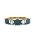 ANILLO FALLS ORO LONDON Y TOPACIO AZUL - CRESBER