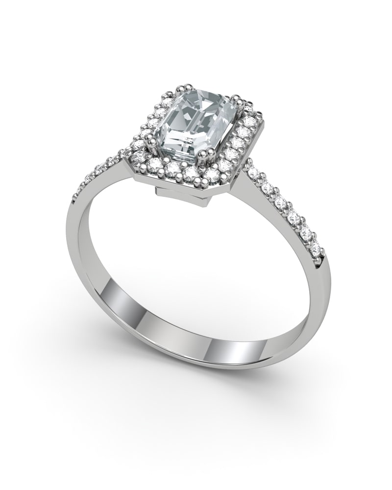 ANILLO VENDOME ORO DIAMANTES 1,03 CT (OCTOGONAL 0,80 CT) - CRESBER