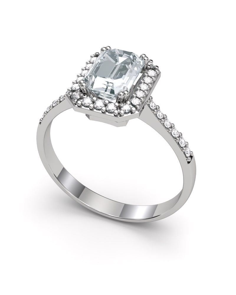 ANILLO VENDOME ORO DIAMANTES 1,43 CT (OCTOGONAL 1,20 CT) - CRESBER