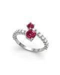 ANILLO ORO DIAMANTES 0,60 CT Y RUBI 0,97 CT - CRESBER