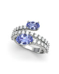 ANILLO ORO DIAMANTES 1,14 CT Y TANZANITA - CRESBER