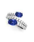 ANILLO ORO DIAMANTES 1,14 CT Y ZAFIRO 2,08 CT - CRESBER