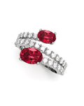 ANILLO ORO DIAMANTES 1,14 CT Y RUBI 2,08 CT - CRESBER