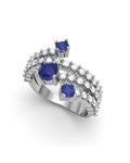 ANILLO ORO DIAMANTES 1,40 CT Y ZAFIRO 1,19 CT - CRESBER