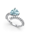 ANILLO ORO DIAMANTES 0,50 CT TOP SKY CORZAZON 9X9 - CRESBER