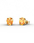 PENDIENTES OSIRIS ORO Y CITRINO 5X4MM - CRESBER