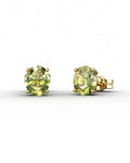 PENDIENTES OSIRIS ORO Y PERIDOTO  5X4MM - CRESBER
