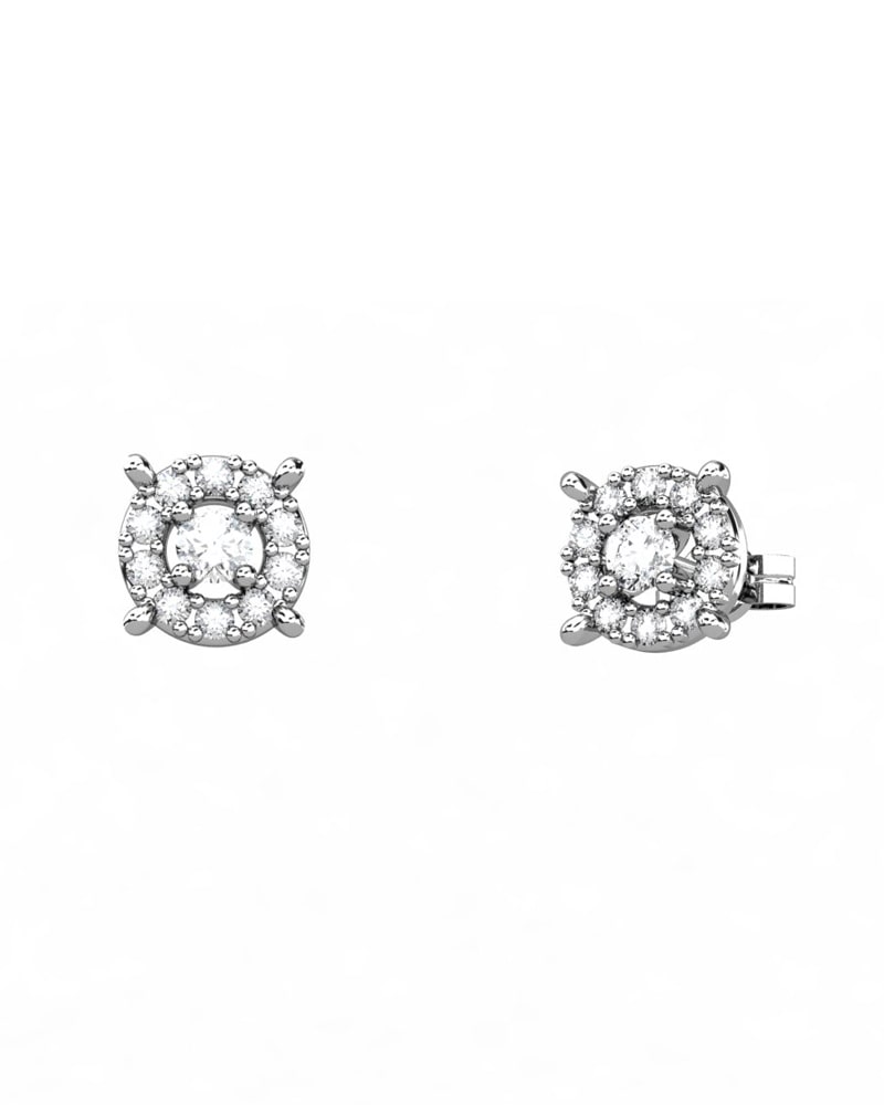 PENDIENTES DESMONTABLES 2 EN 1 LE BLANC DE ORO Y DIAMANTES 1,57 CT - CRESBER