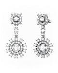 PENDIENTES DESMONTABLES 2 EN 1 LE BLANC DE ORO Y DIAMANTES 1,57 CT - CRESBER