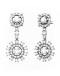 PENDIENTES DESMONTABLES 2 EN 1 LE BLANC DE ORO Y DIAMANTES 1,80 CT - CRESBER