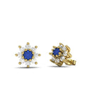 PENDIENTE ORO DIAMANTE 0,75CT Y ZAFIRO - CRESBER