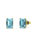 PENDIENTES ORO TOPACIO SKY OCTOGONAL 6X4 - CRESBER