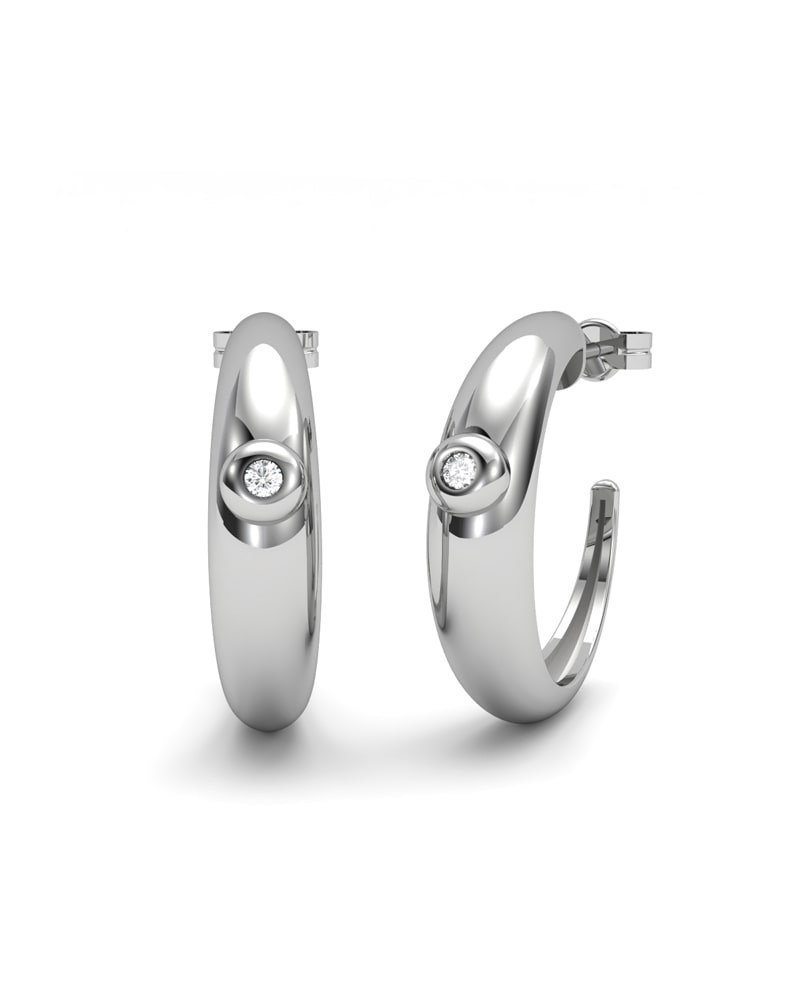 PENDIENTE ORO DIAMANTE 0,04 CT - CRESBER
