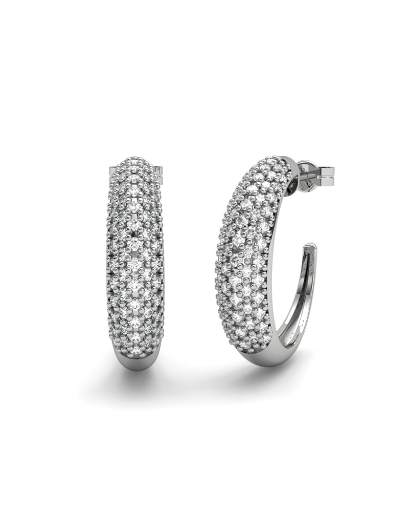 PENDIENTE ORO PAVE DIAMANTE 0,78 CT - CRESBER