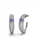 PENDIENTE ORO PAVE DIAMANTE 0,67 CT Y ZAFIRO - CRESBER