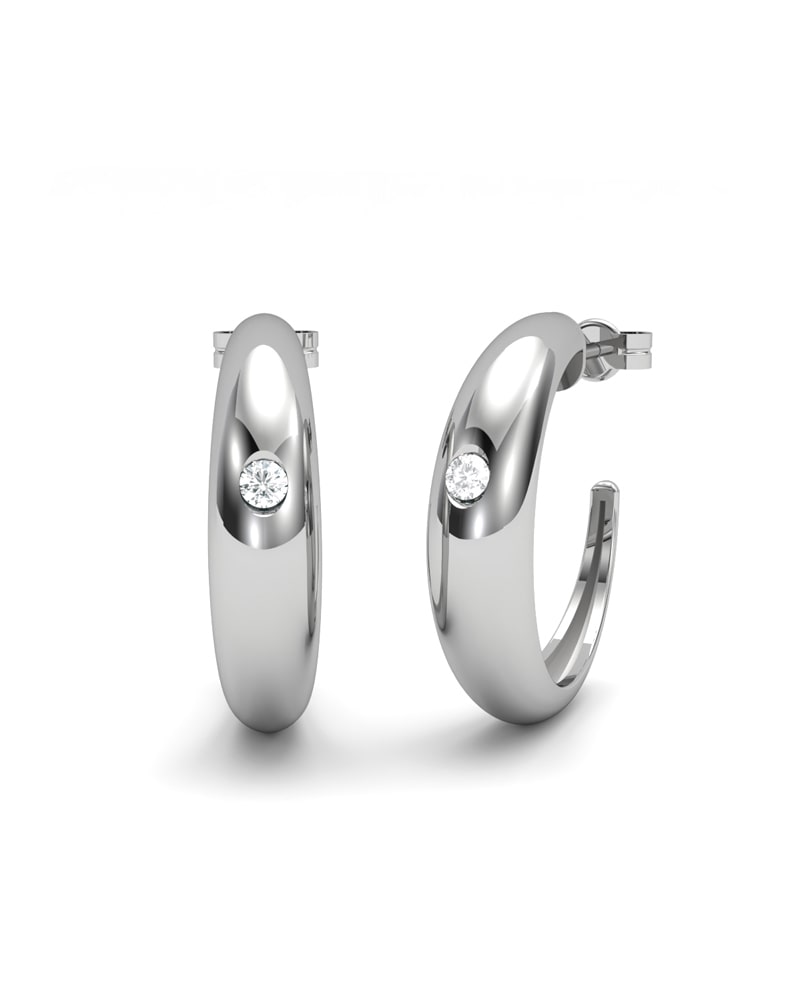 PENDIENTE ORO DIAMANTE 0,06 CT - CRESBER