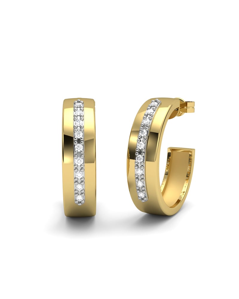 PENDIENTE ORO DIAMANTE 0,12 CT - CRESBER