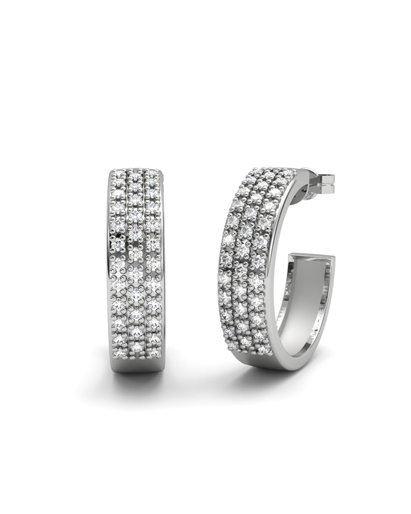 PENDIENTE ORO PAVE DIAMANTE 0,50 CT - CRESBER