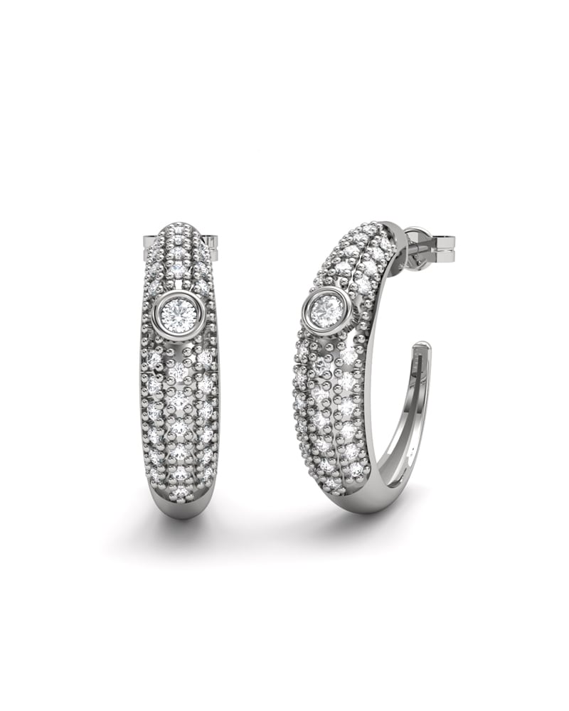 PENDIENTE ORO PAVE DIAMANTE 0,45 CT - CRESBER