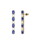 PENDIENTES FALLS ORO BRILLANTES 0,66 CT Y ZAFIRO - CRESBER