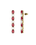 PENDIENTES FALLS ORO BRILLANTES 0,66 CT Y RUBI - CRESBER
