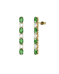 PENDIENTES FALLS ORO BRILLANTES 0,66 CT Y ESMERALDA - CRESBER