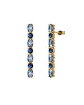 PENDIENTES FALLS ORO TOPACIO AZUL Y LONDON - CRESBER