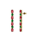 PENDIENTES FALLS ORO RUBI Y ESMERALDA - CRESBER
