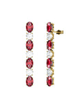 PENDIENTES FALLS ORO BRILLANTES 1.50 CT Y RUBI - CRESBER
