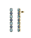 PENDIENTES FALLS ORO TOPACIO AZUL Y LONDON - CRESBER