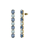 PENDIENTES FALLS ORO TOPACIO LONDON Y TOPACIO AZUL - CRESBER