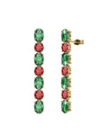 PENDIENTES FALLS ORO ESMERALDA Y RUBI - CRESBER