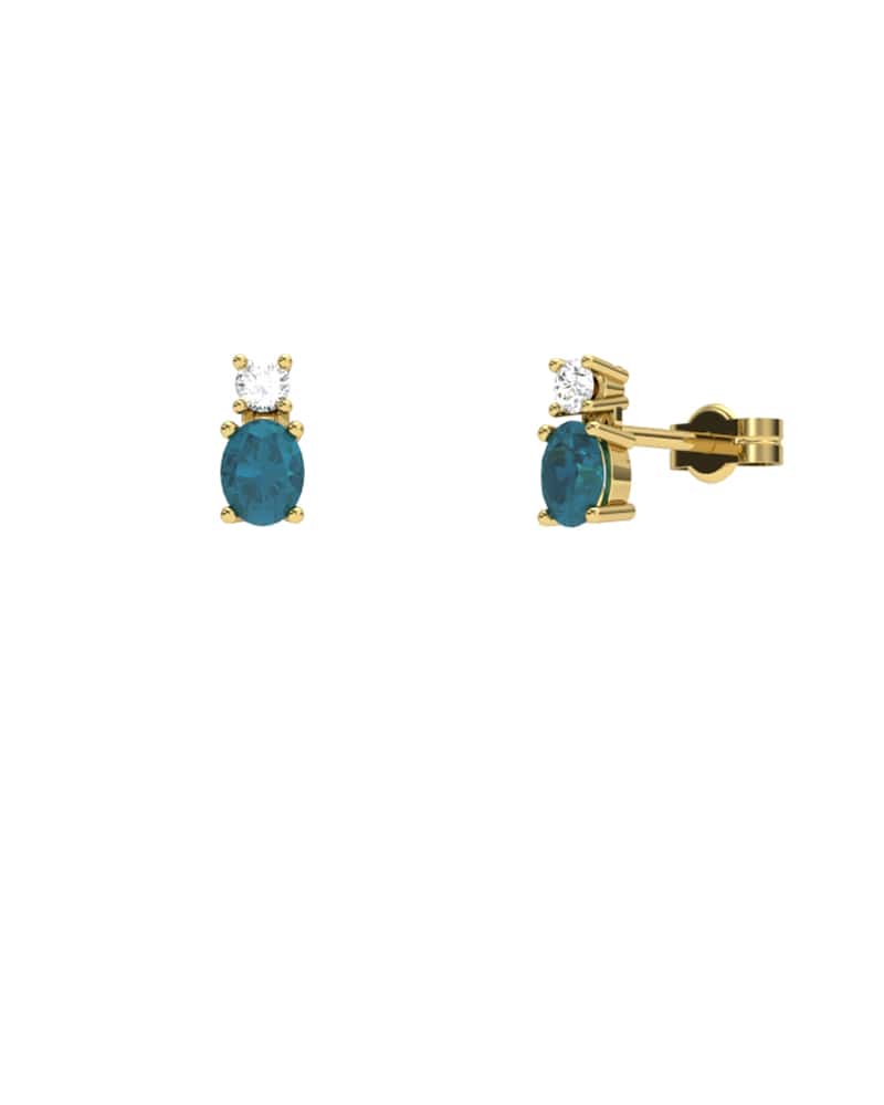 PENDIENTES FALLS ORO LONDON Y TOPACIO BLANCO - CRESBER